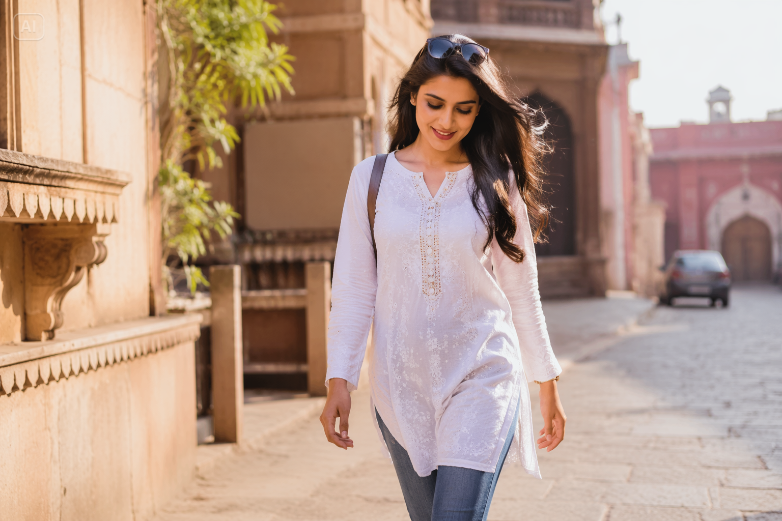 Kurti Denim AI Prompt background image