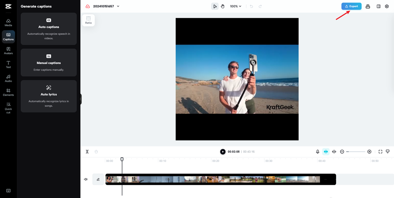 قم بتصدير مقاطع الفيديو الخاصة بك وتتبع البيانات.