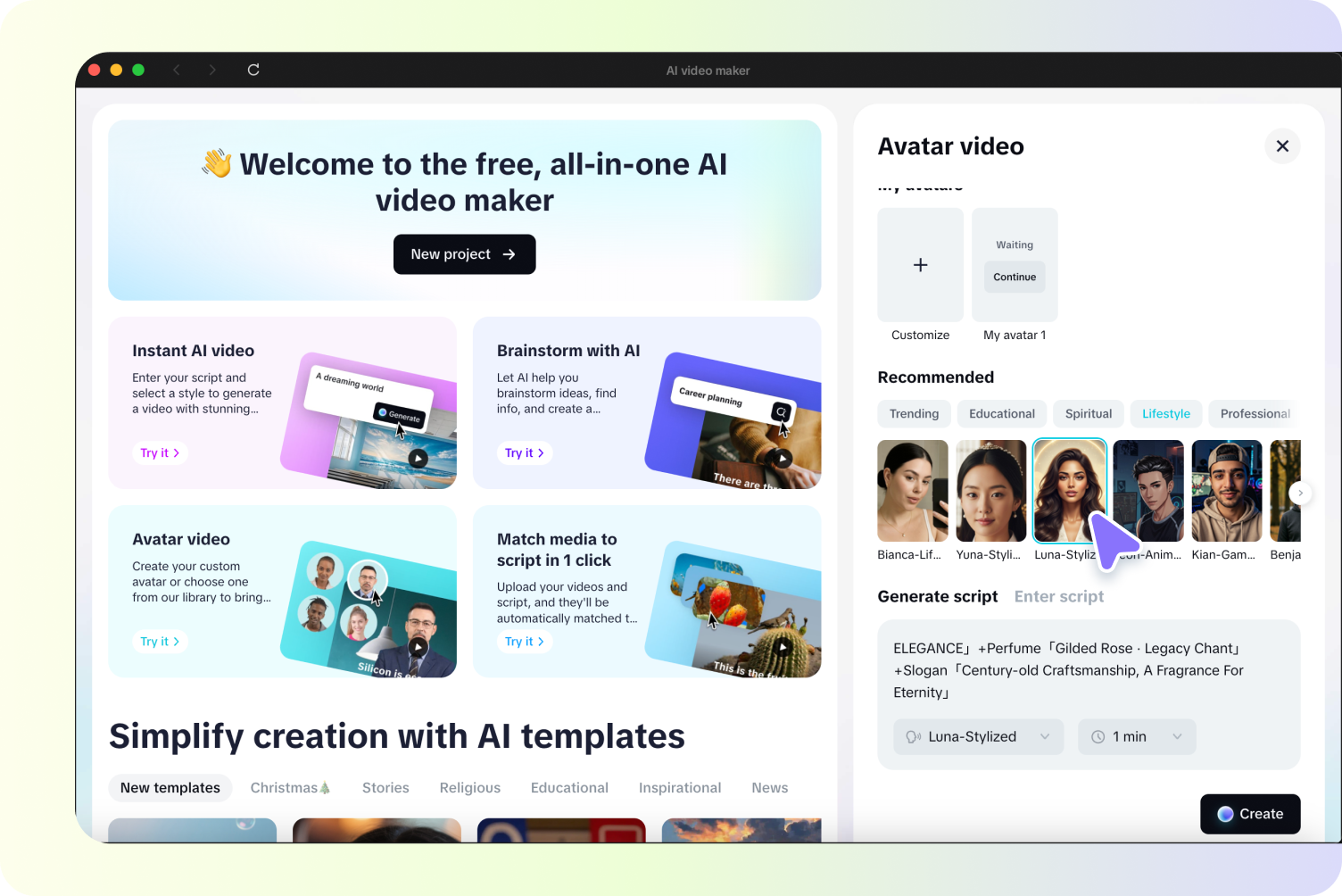 Creating an AI-generated UGC video using CapCut