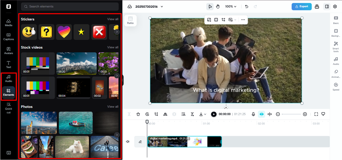 Pippit pre-cleared assets for content creation