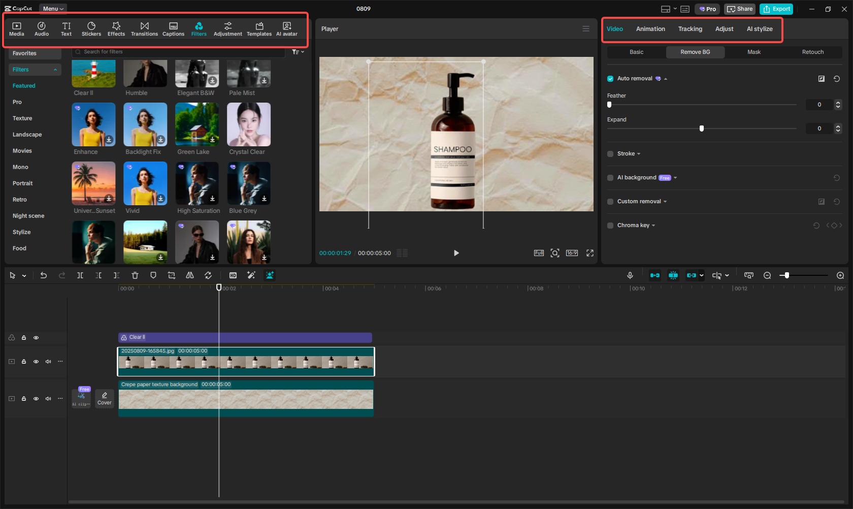 Refine and enhance the product image