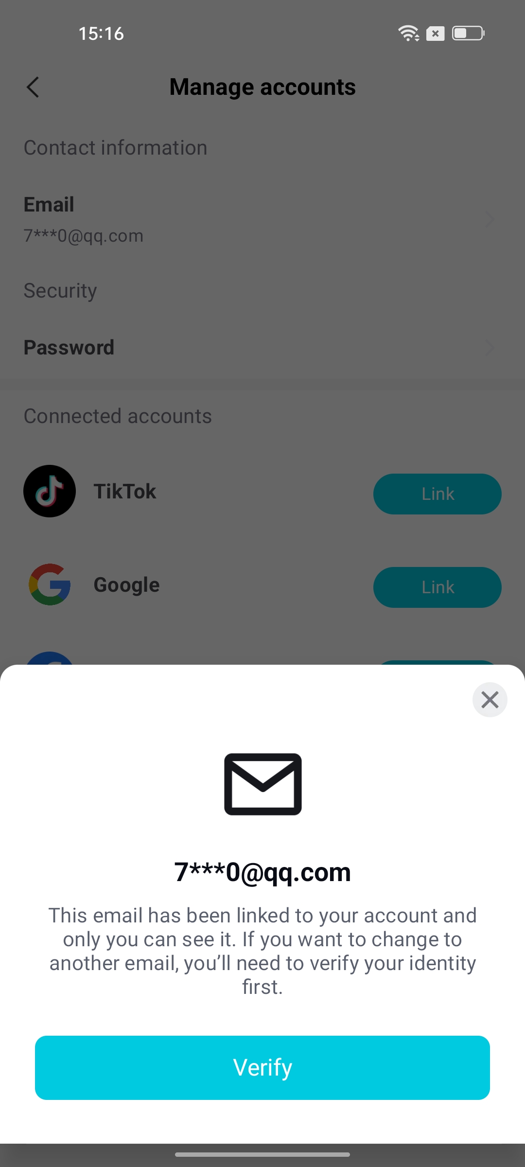 Change the bound email address