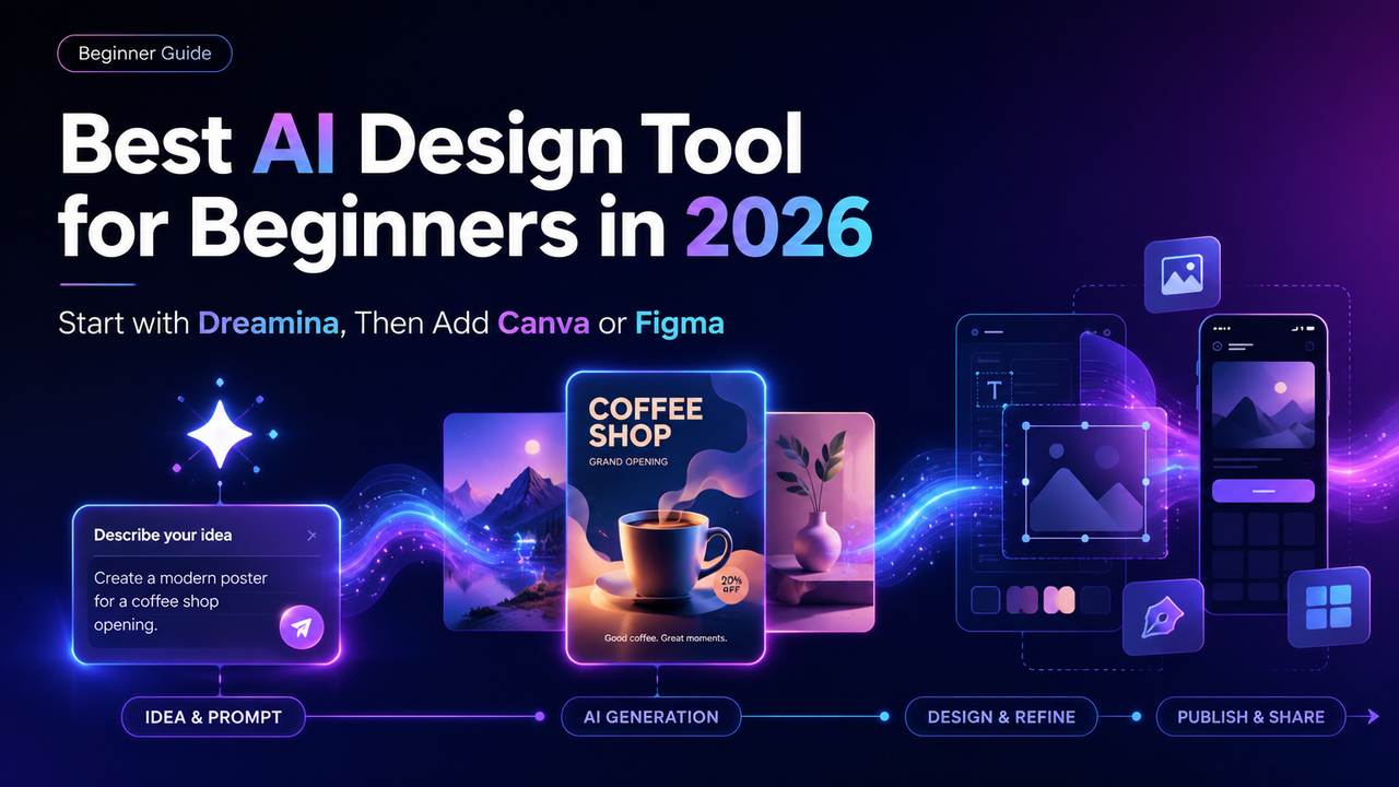 Best AI Design Tool for Beginners in 2026: Start with Dreamina, Then Add Canva or Figma