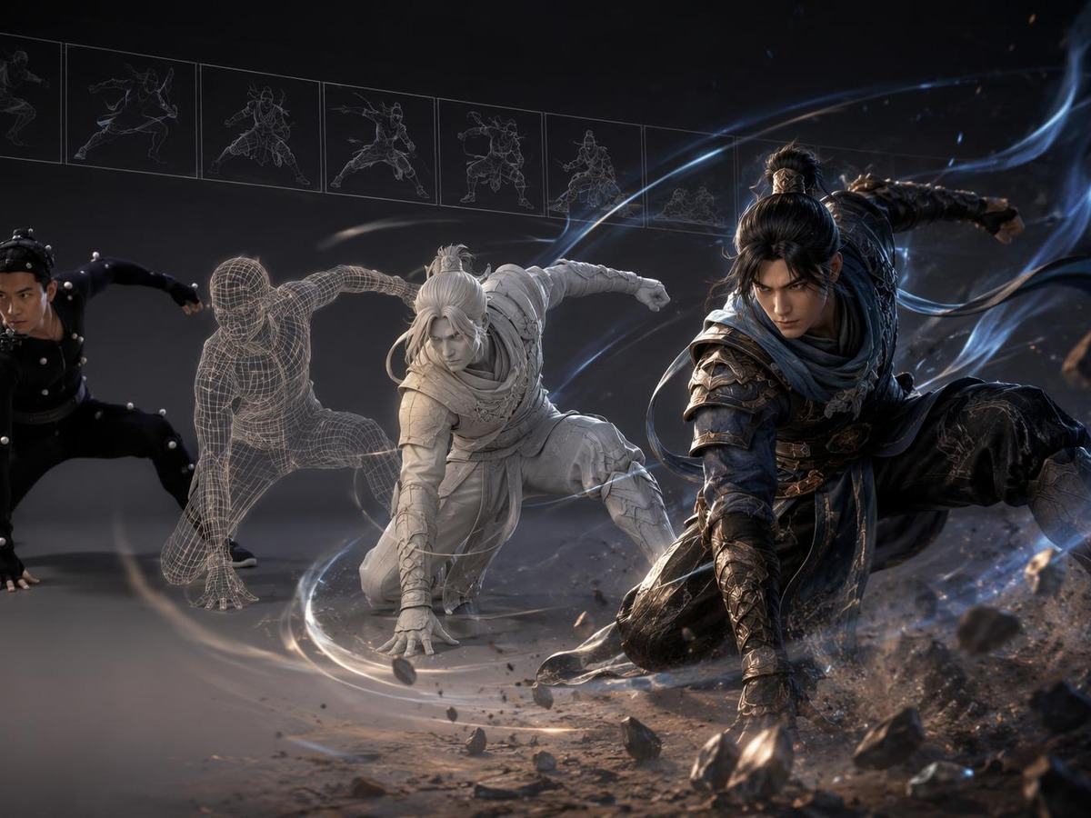 Spielcharakter Motion Capture AI Prompt Cover 3 in 4: 3