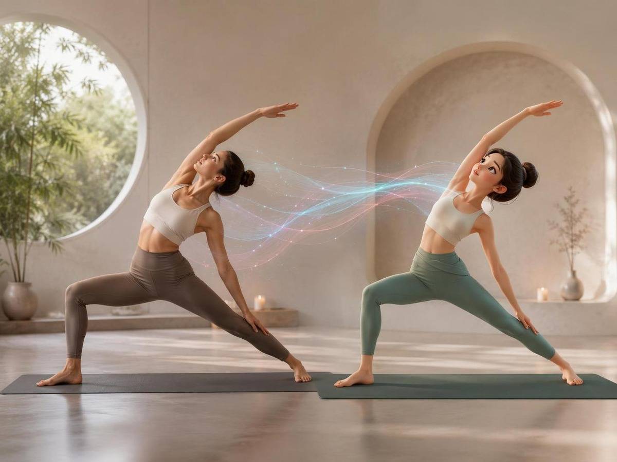yoga motion transfer AI prompt cover 1 in 4:3