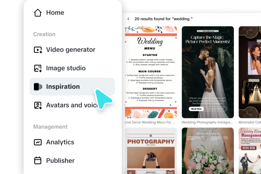 Select a wedding banner template