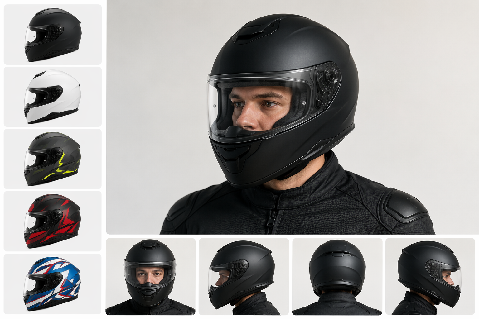 Dreamina virtueller Helm Probieren Sie auf Prompt Beispiel 3: Sleek Sport Helm Try-On