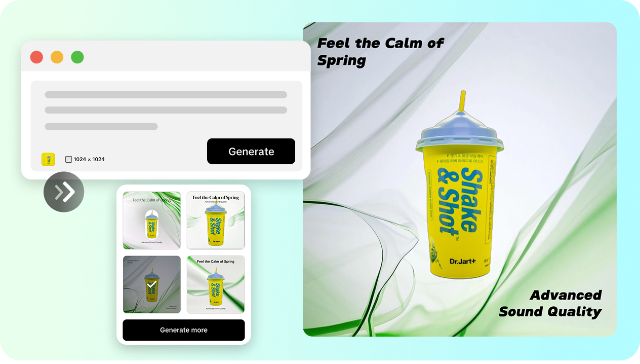 Quick label design creation with AI prompts
