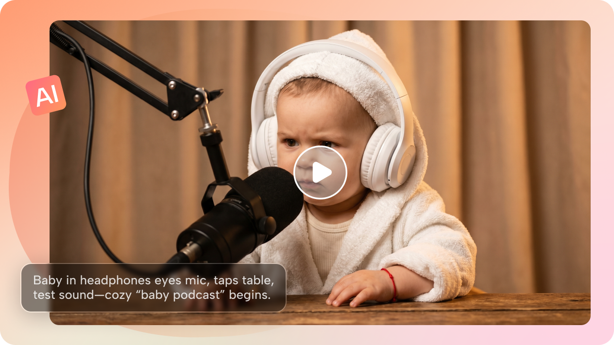 Hasilkan video podcast bayi daripada penerangan teks sahaja