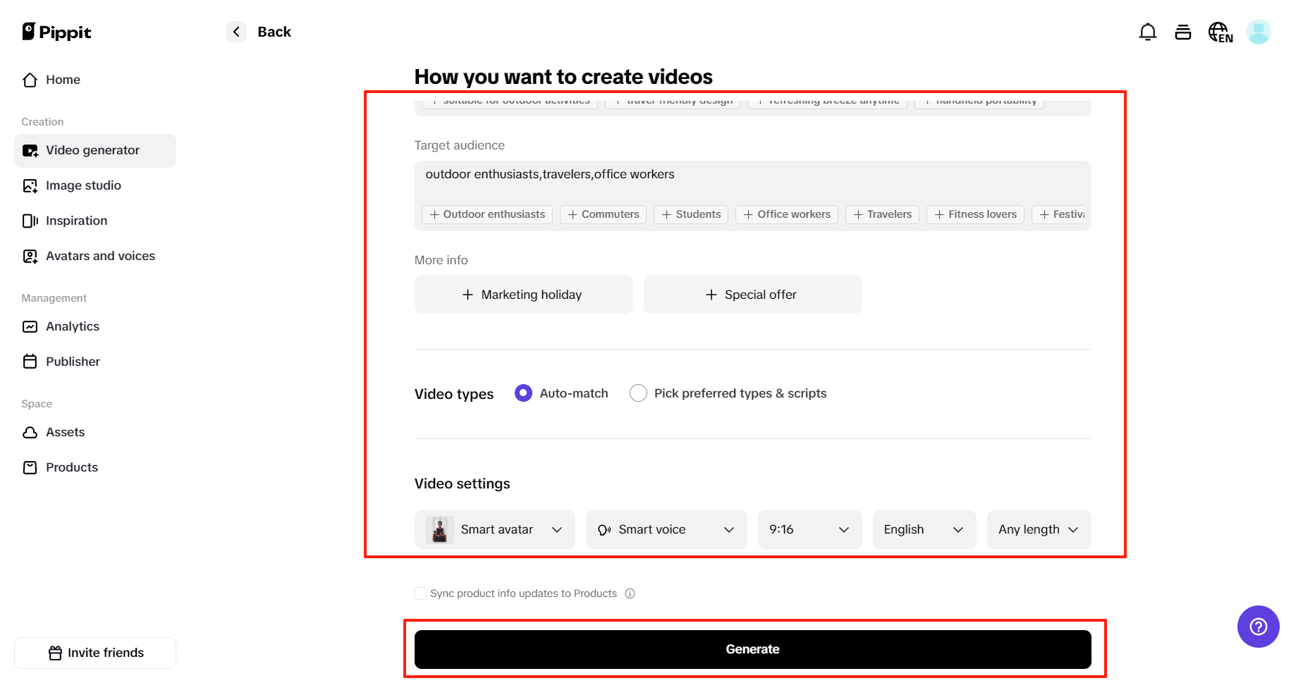 Mukauta videoasetuksiasi