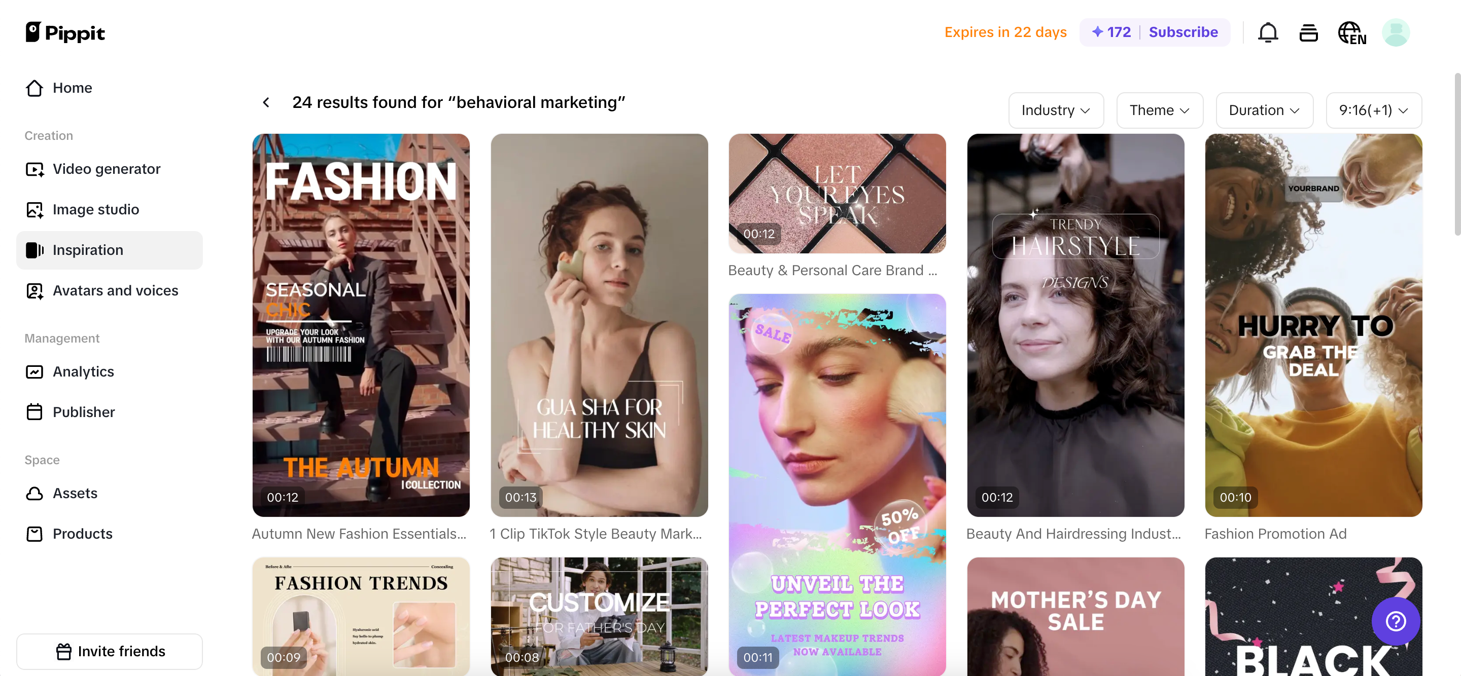 Explore diversos templates