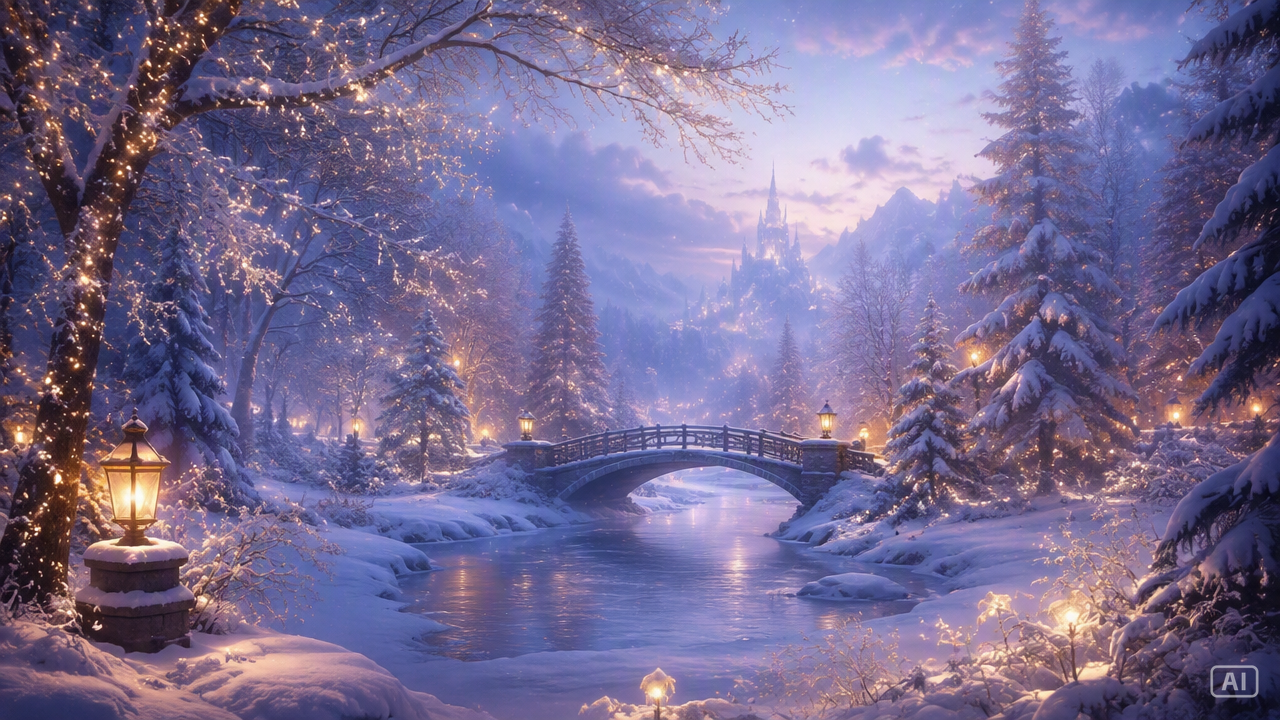 Christmas wallpaper winter wonderland image generated by Pippit