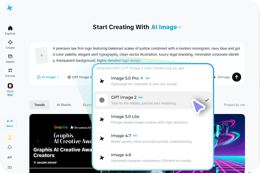 Choose the model and adjust settings
