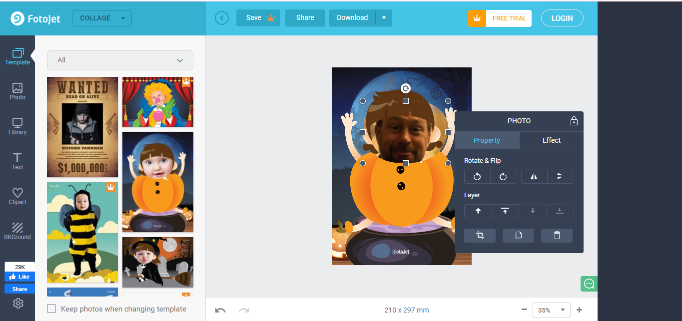 FotoJet - the funny pictures editor online for free