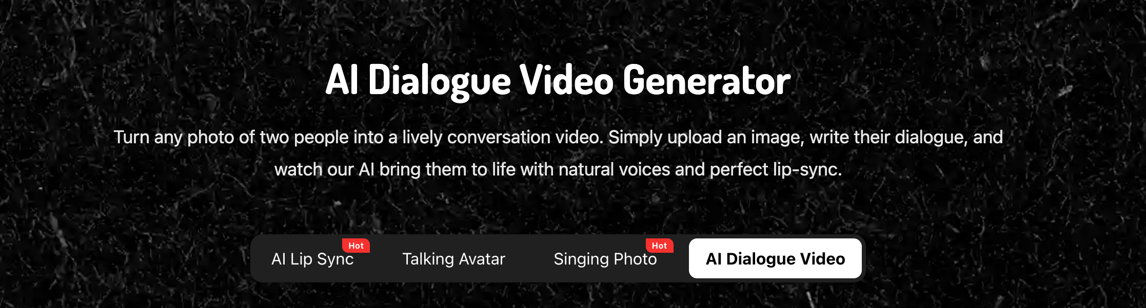 LipSync AI dialogue video generator