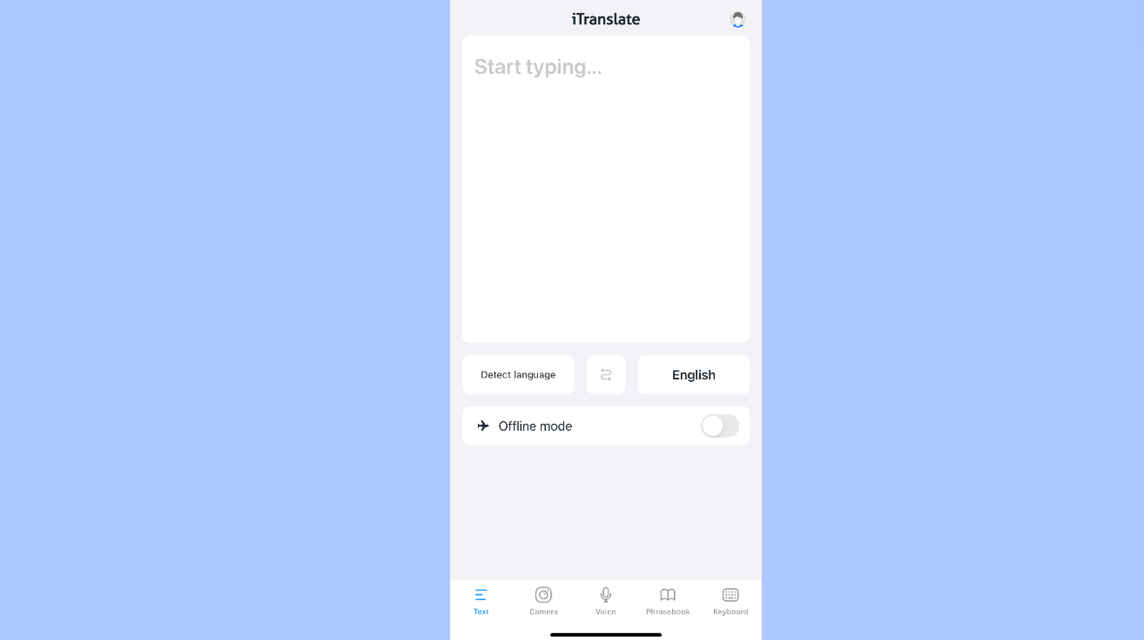 Download and open iTranslate