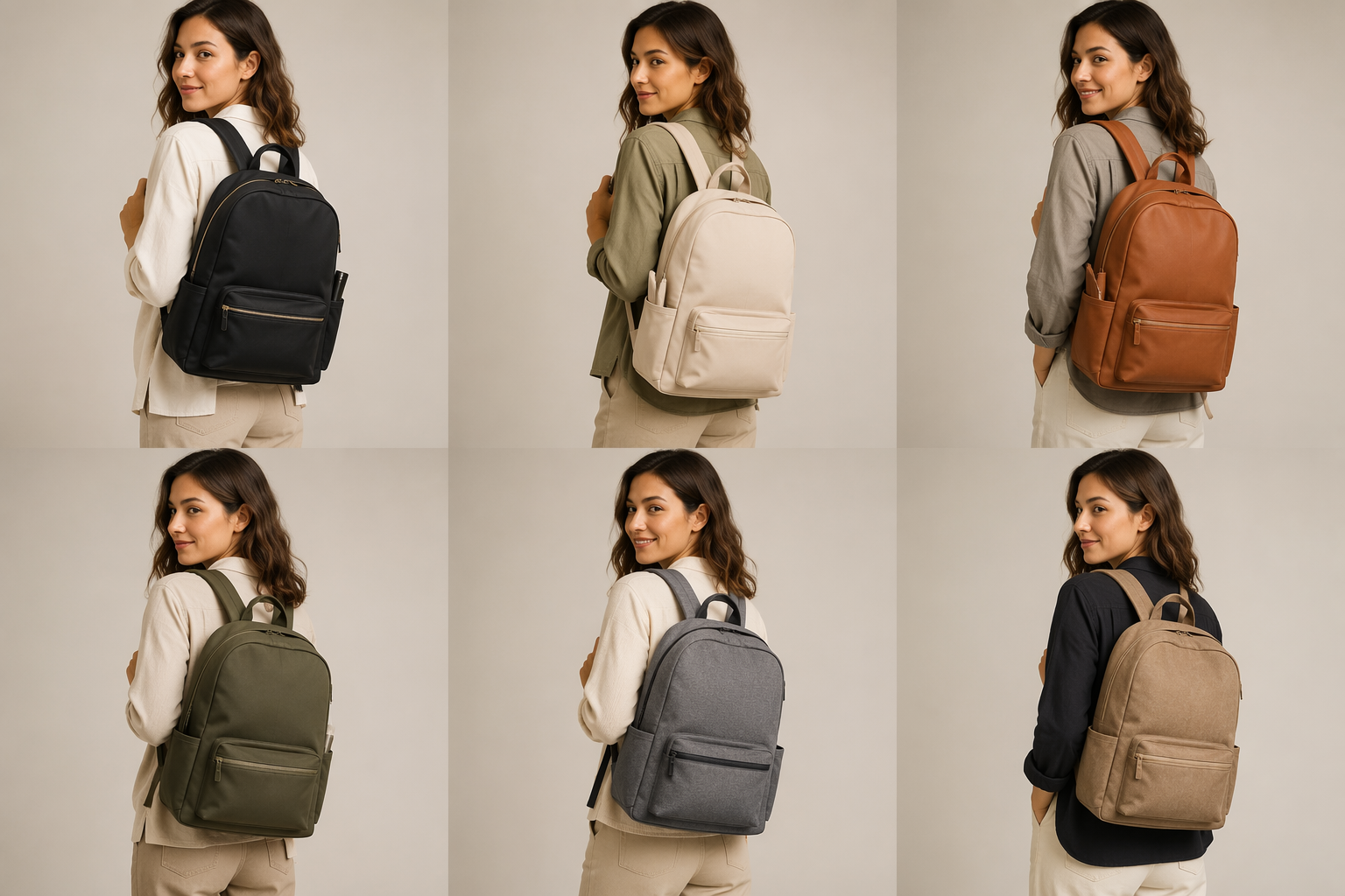 Dreamina virtual backpack try on prompt example 2: hiking backpack outfit preview