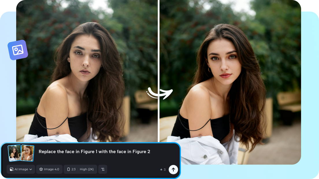 Tief gefälschtes Bild mit Bild.