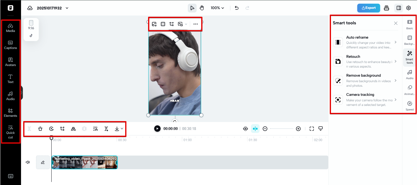 Video generator in Pippit