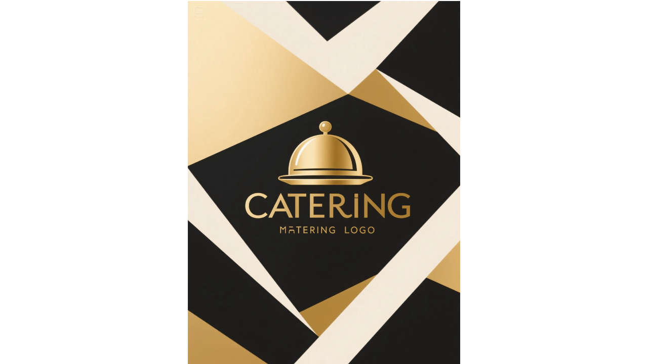 Logotipo moderno de catering para eventos sofisticados