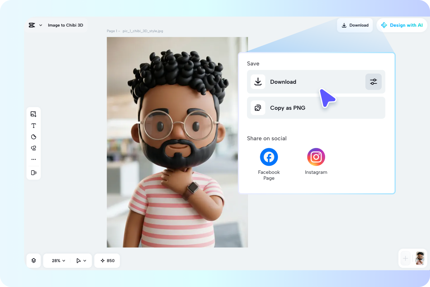 Export your finalized image