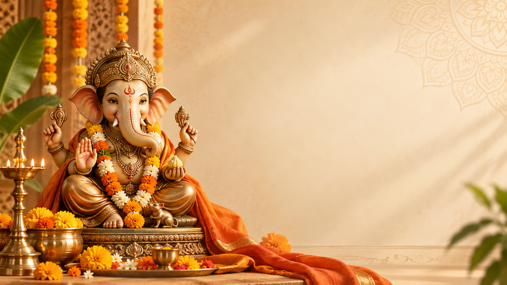a respectful Ganpati festival invitation design