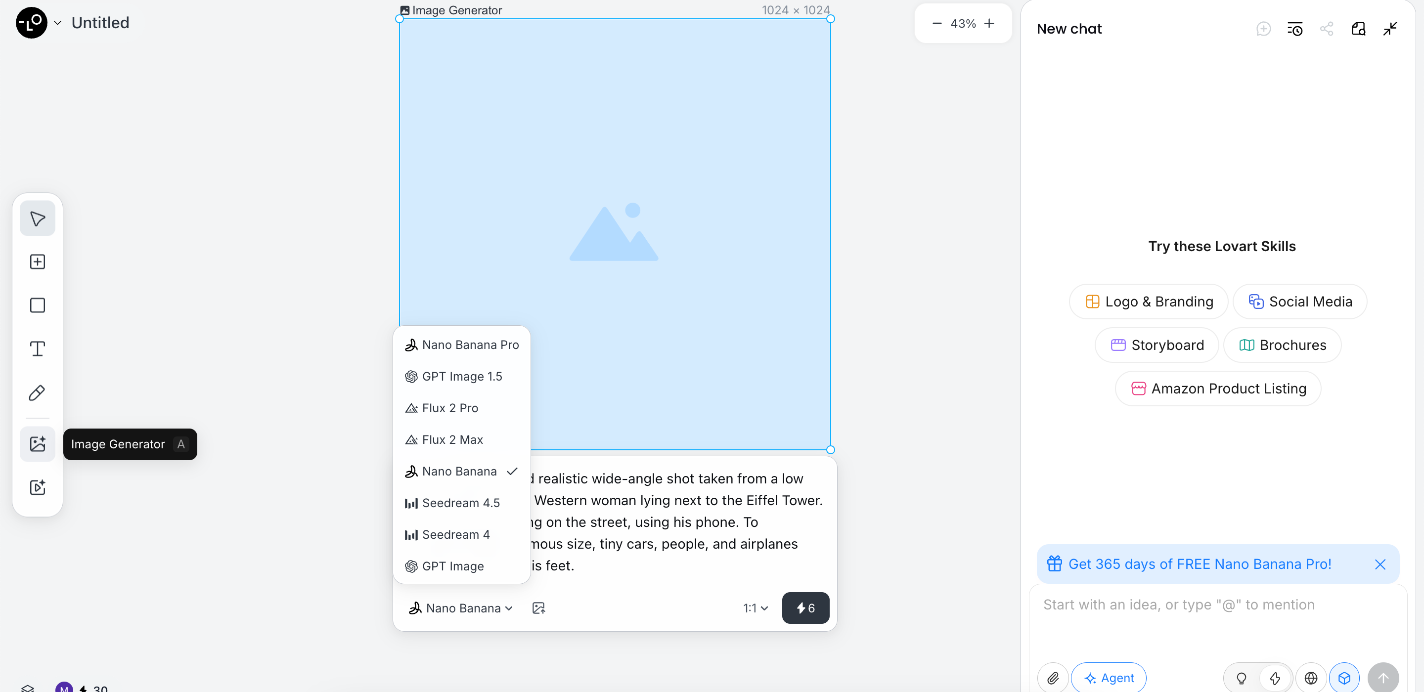 Generate images with prompts