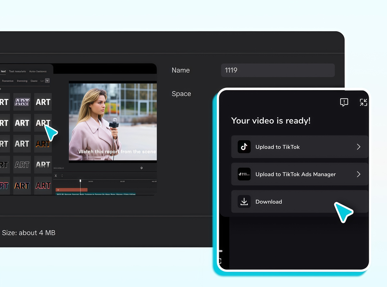 CapCut 的下載功能