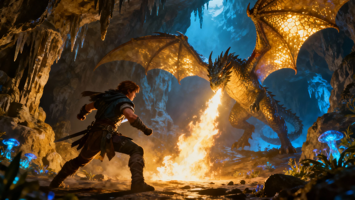 Game story scene visualization image