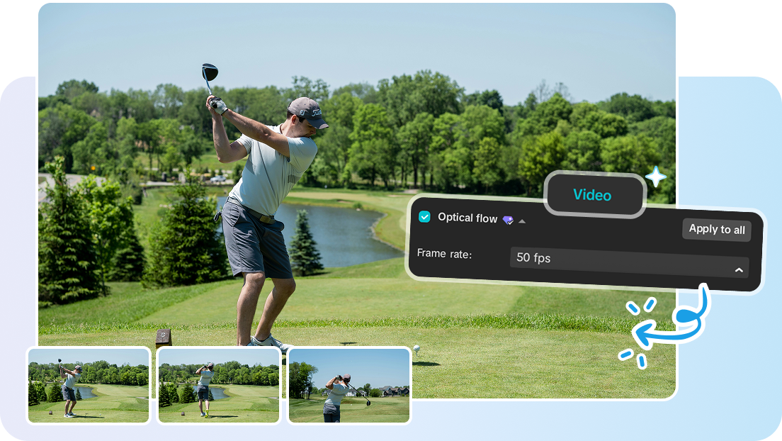 Smooth motion enhancement with optical flow