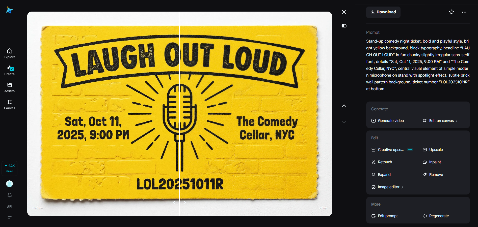 คุณสมบัติสุดหรูที่สร้างสรรค์ใน Dreamina