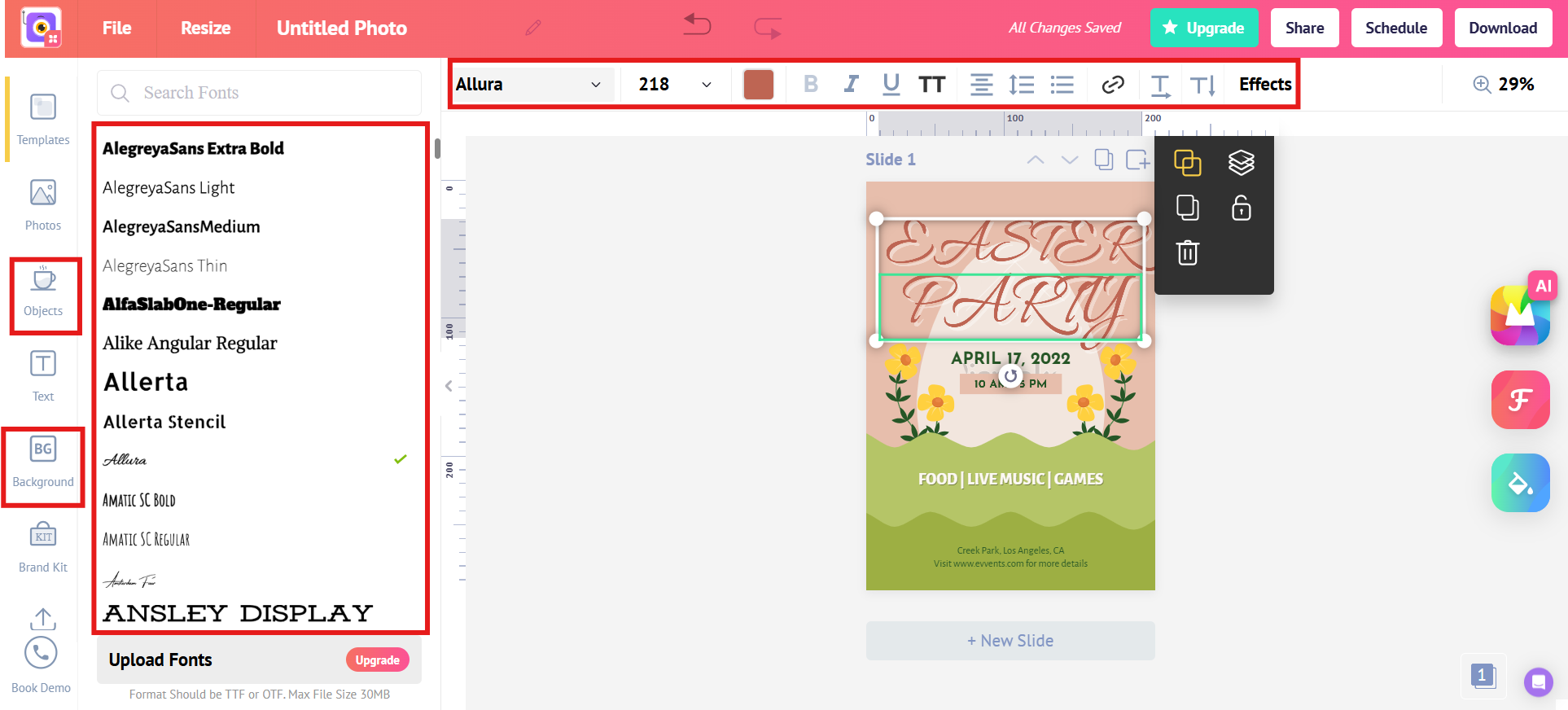 Personalizați designul