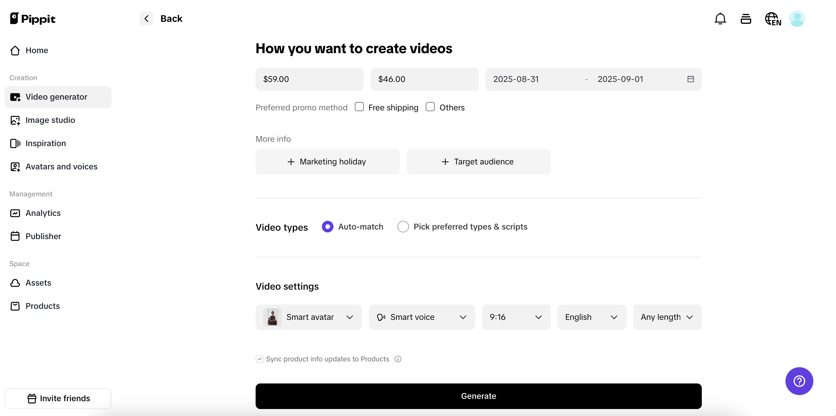 Customize video settings