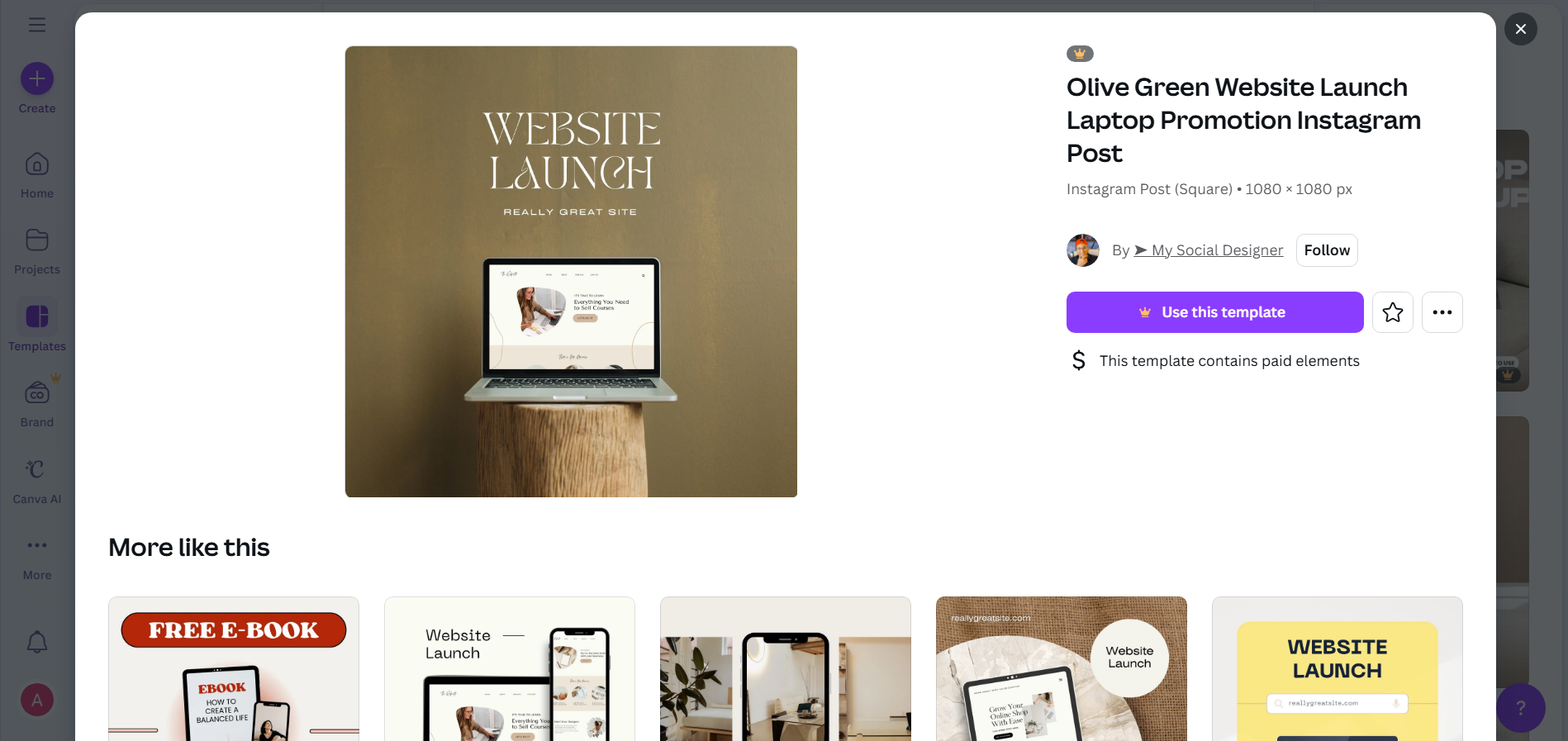 Canvas interface