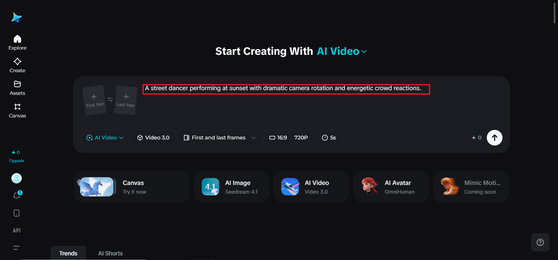 Text to video