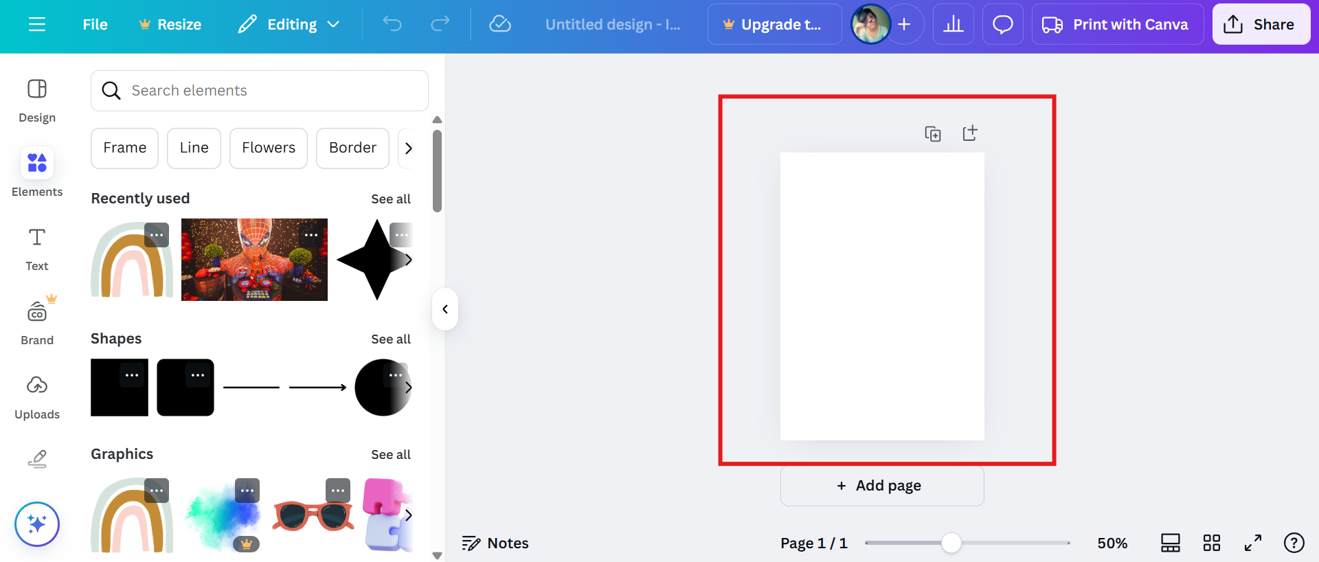 Start with the blank page