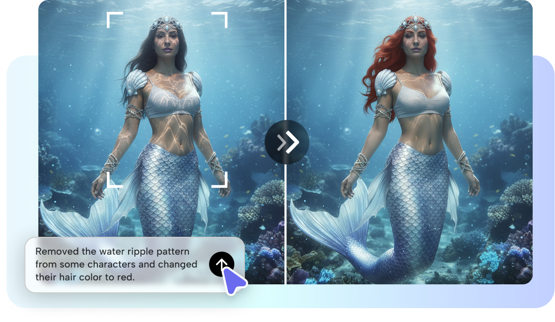 Refine your mermaid look with smart AI editing
