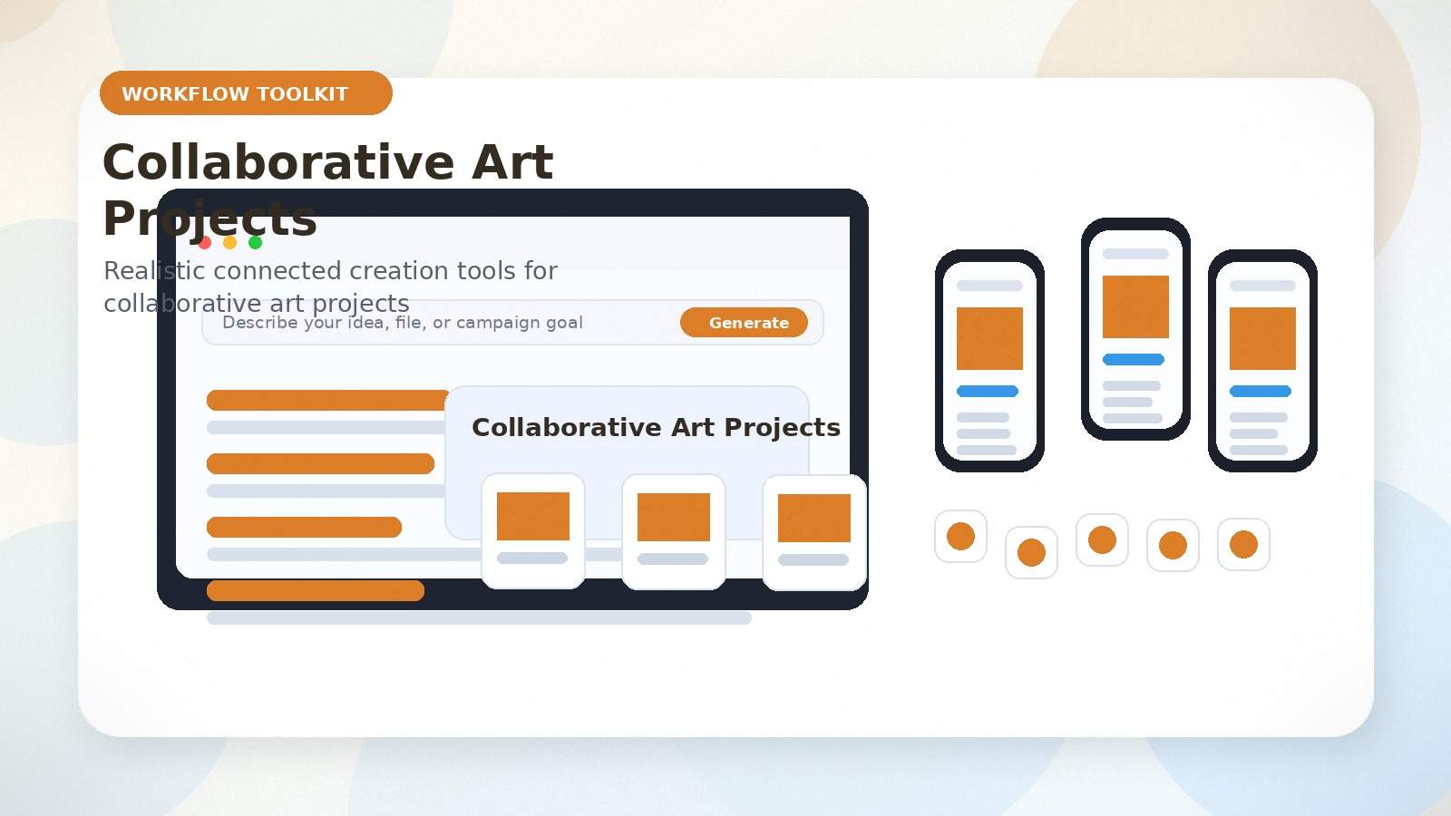 Collaborative Art Projects realistic workflow toolkit visual for collaborative art projects