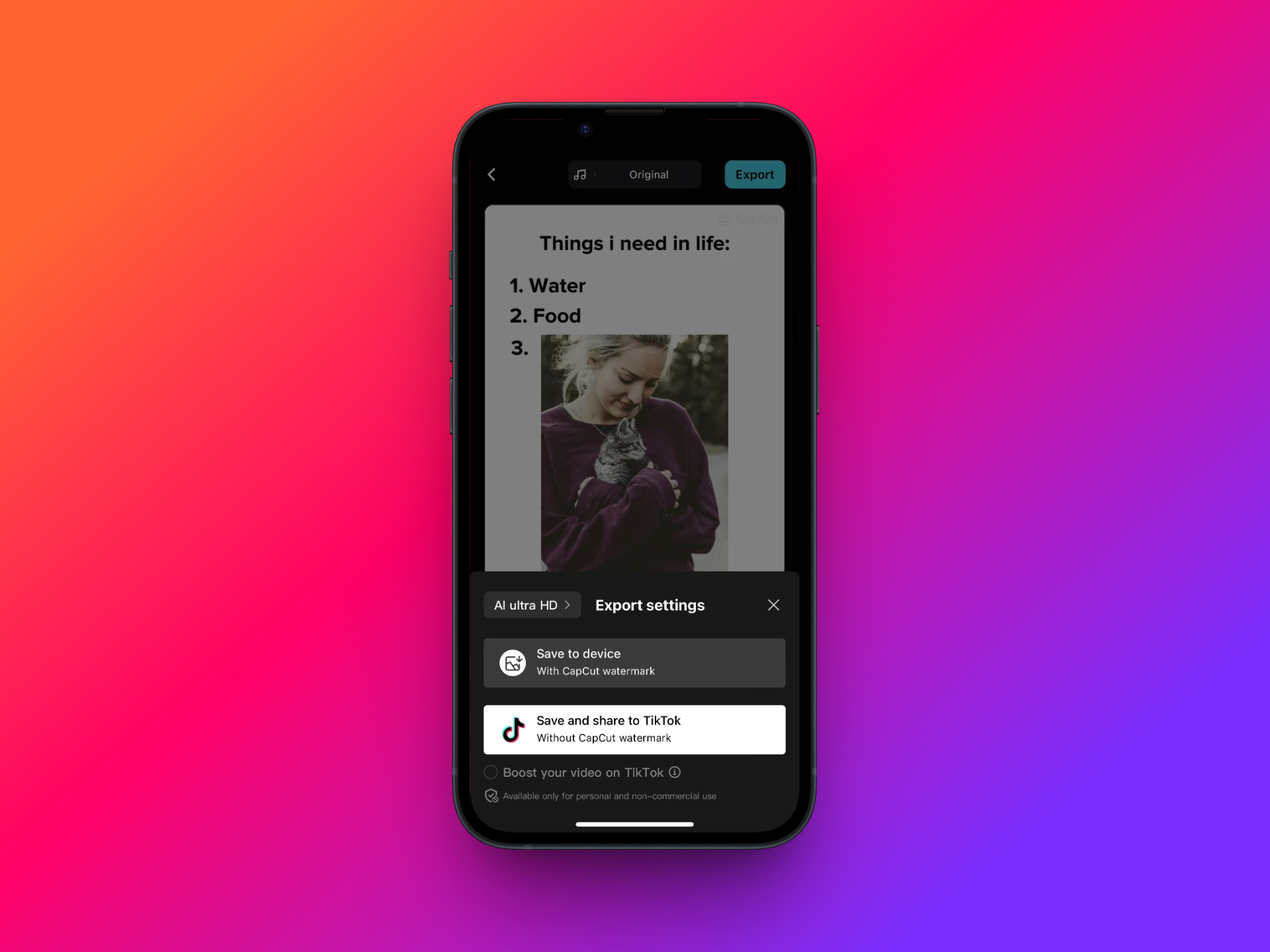 Final haline getirilmiş videoyu dışa aktar