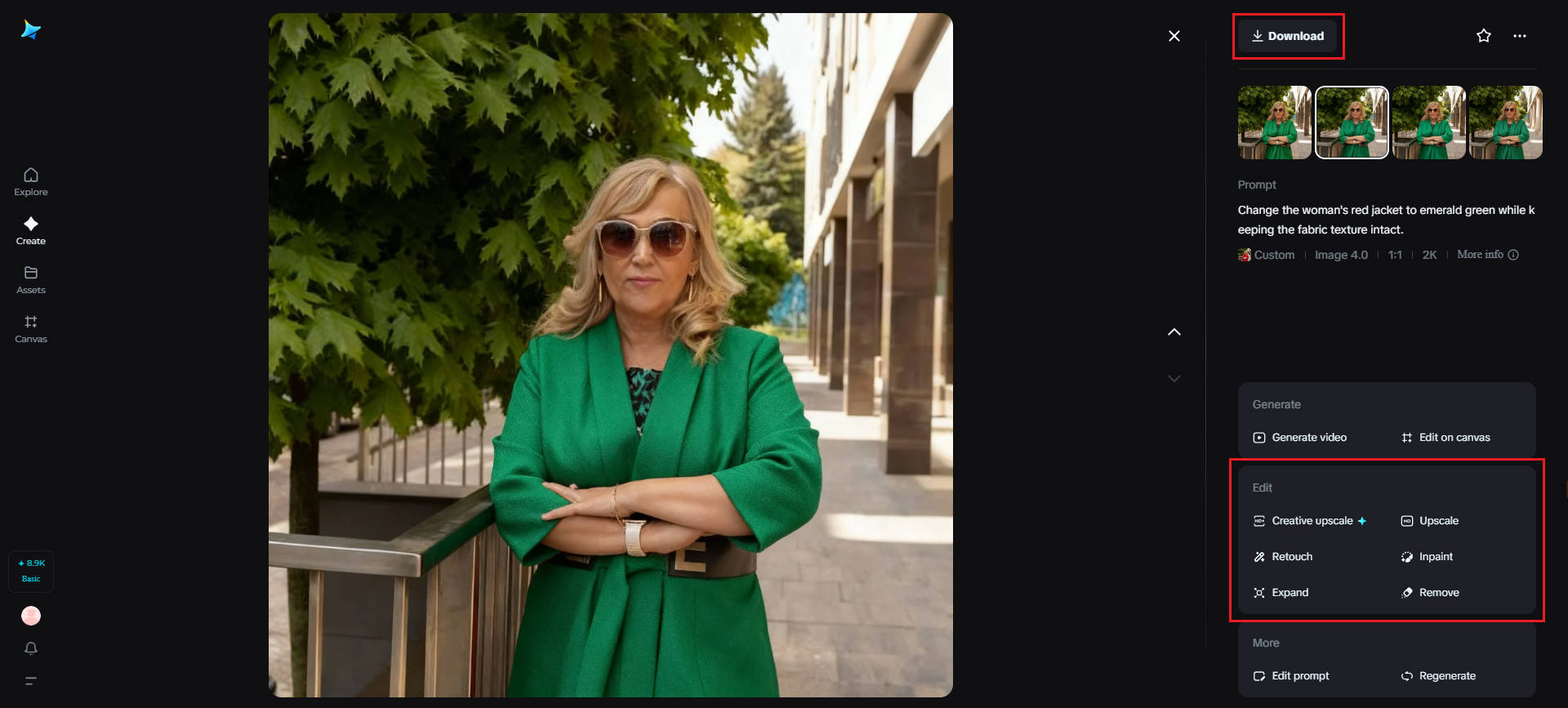 alterar a cor do objeto na imagem