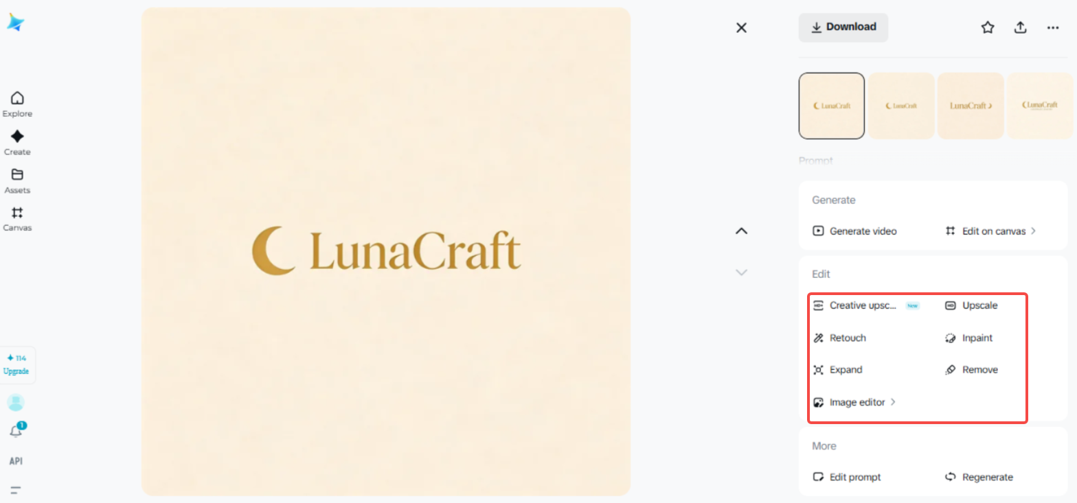 Editar e refinar o logotipo do Etsy