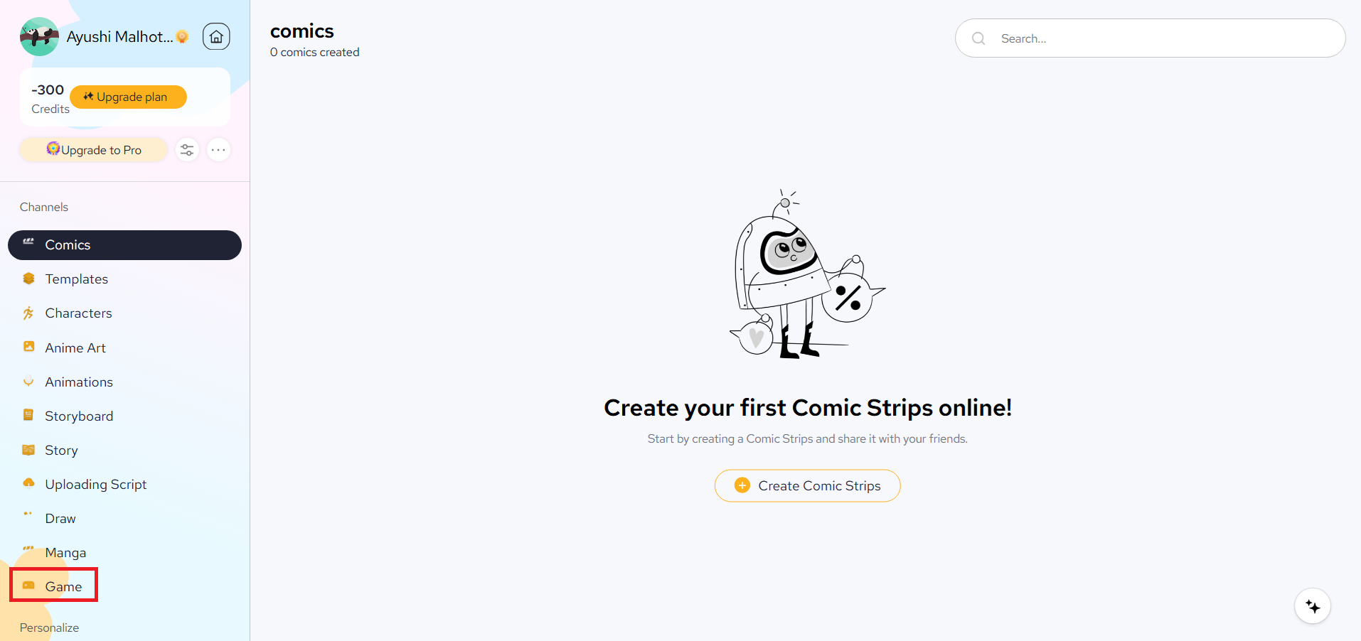 Access the AI Manga Generator