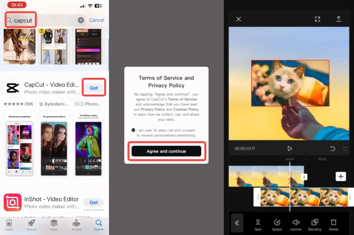 How to download CapCut app and install it on iPhone?
