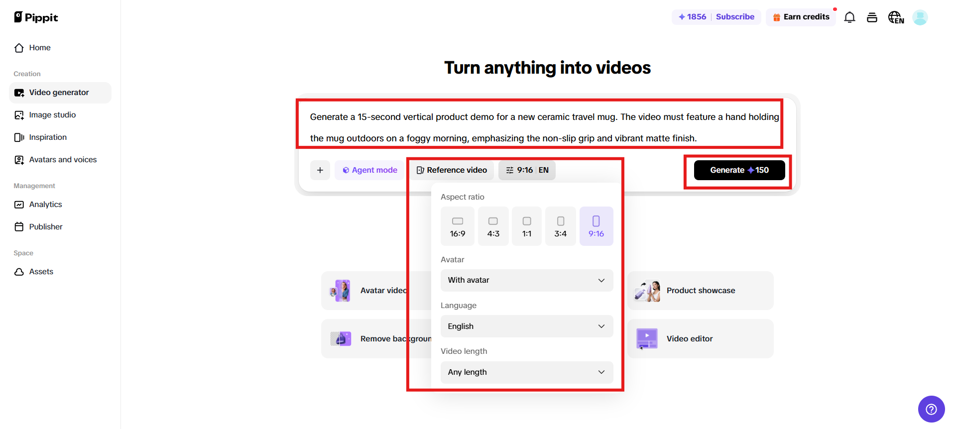 Generate video