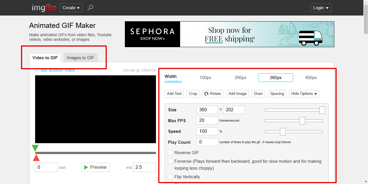 Imgflip video meme editor