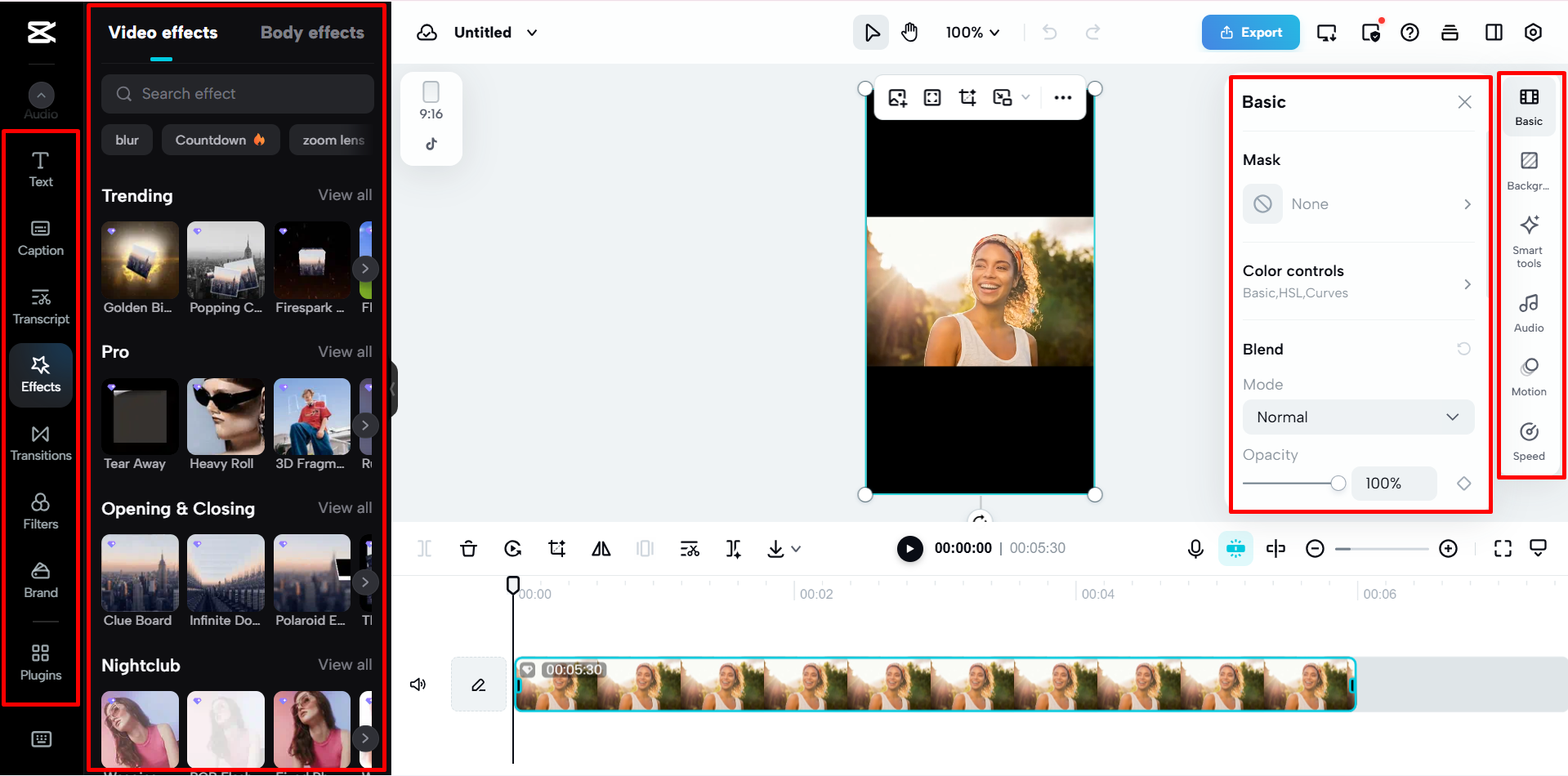 Bearbeiten und personalisieren Sie Ihr Video auf der CapCut Web