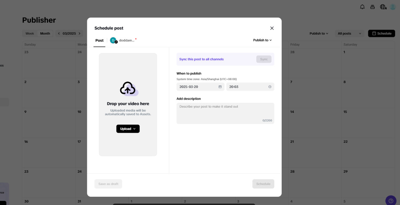 Pag-publish at pag-schedule sa iba't ibang platform