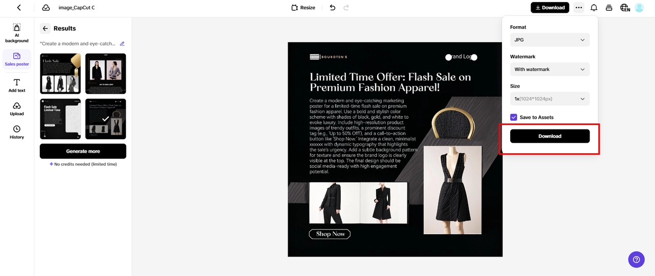 Finalize and export your draft