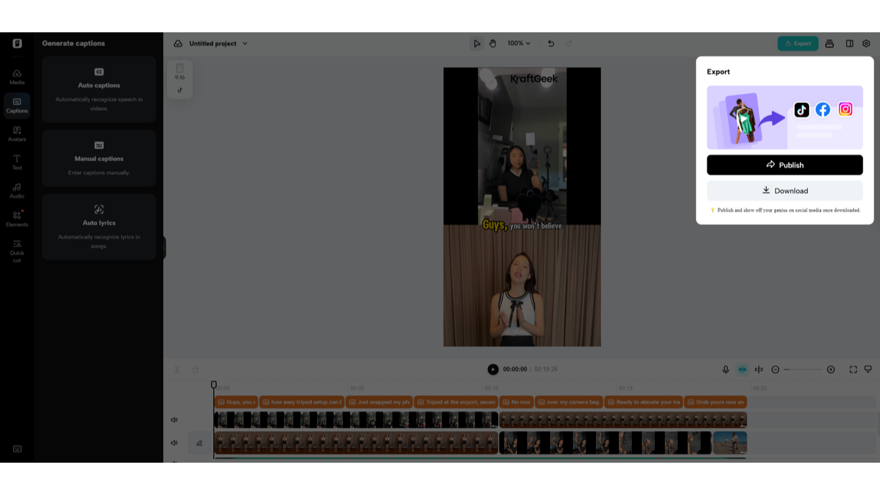 Export your video