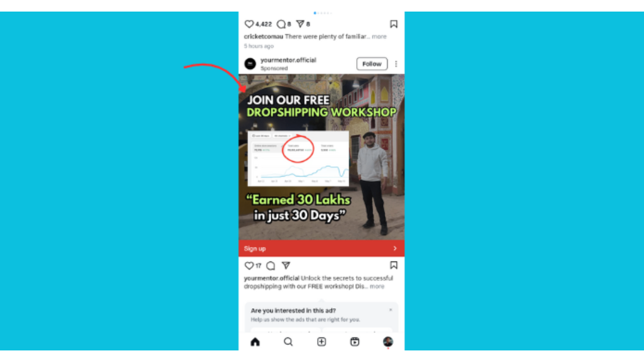 Mga larawan sa feed ads